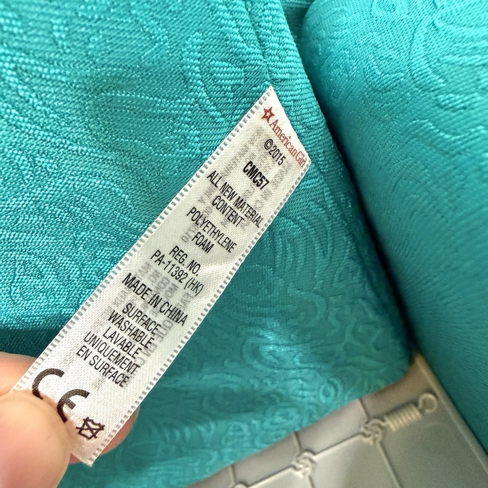 American Girl Maryellen Sofa Bed Couch Sleeper Teal Blue - Couch Only - Picture 7 of 16